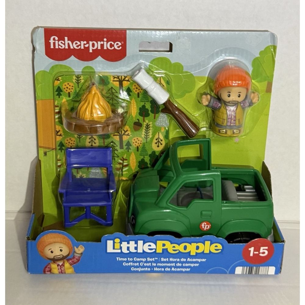 Fisher-Price Little People Toddler Toy Time to Camp 6-Piece Playset Ages 1-5